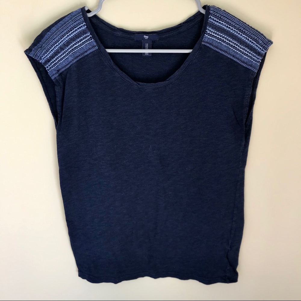 GAP Navy Shirt with embroidered shoulders